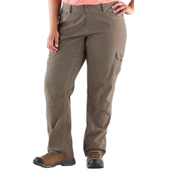Kuhl Pants - KUHL Women's Splash Cargo Roll Up Hiking Pants green Vintage Patina Dye-14 short